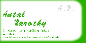 antal marothy business card